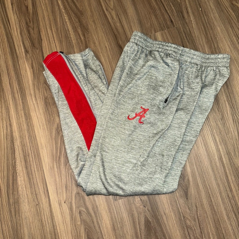 Colosseum Alabama Crimson Tide Athletic‎ Sweatpants Men's Size S Gray Red - Picture 8 of 11